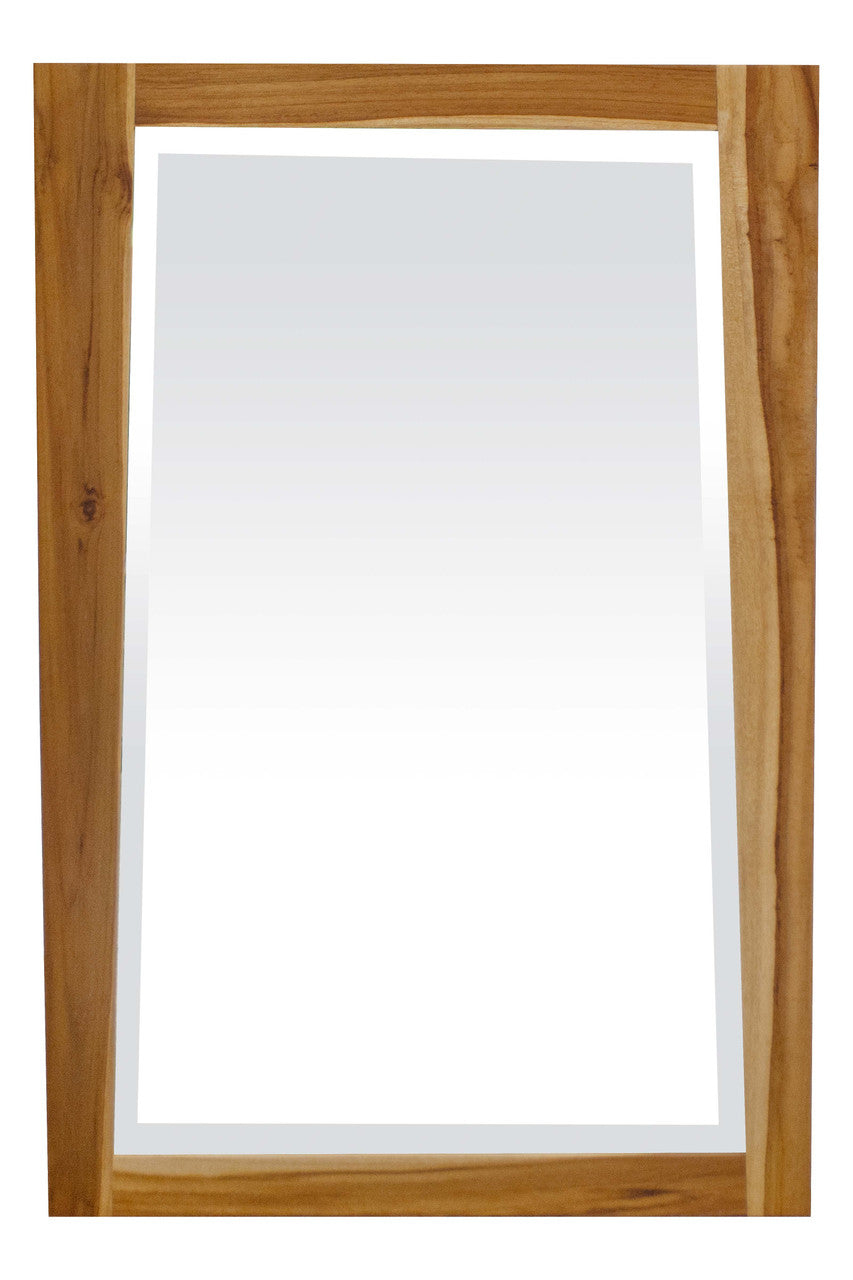EcoDecors® Significado® 24" x 35" Teak Wood Wall Mirror in EarthyTeak Finish