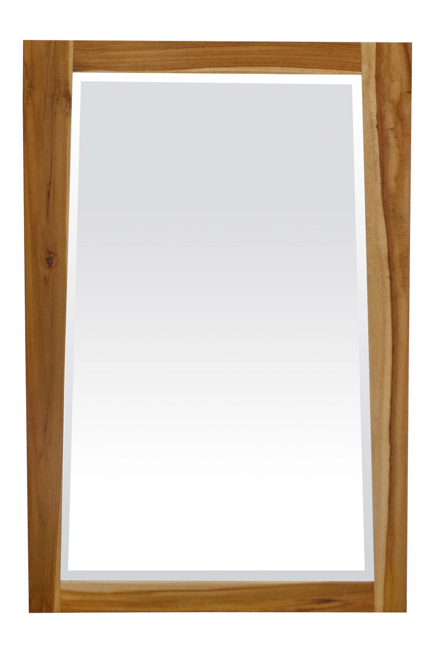 EcoDecors® Significado® 24" x 35" Teak Wood Wall Mirror in EarthyTeak Finish