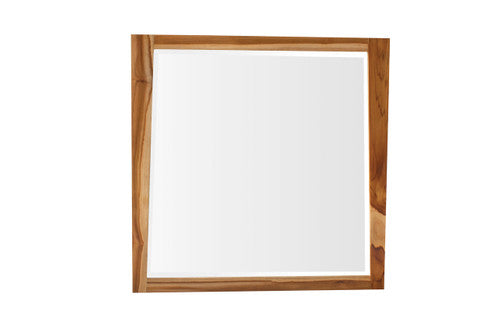 EcoDecors® Significado® 36" x 35" Teak Wood Wall Mirror in EarthyTeak Finish