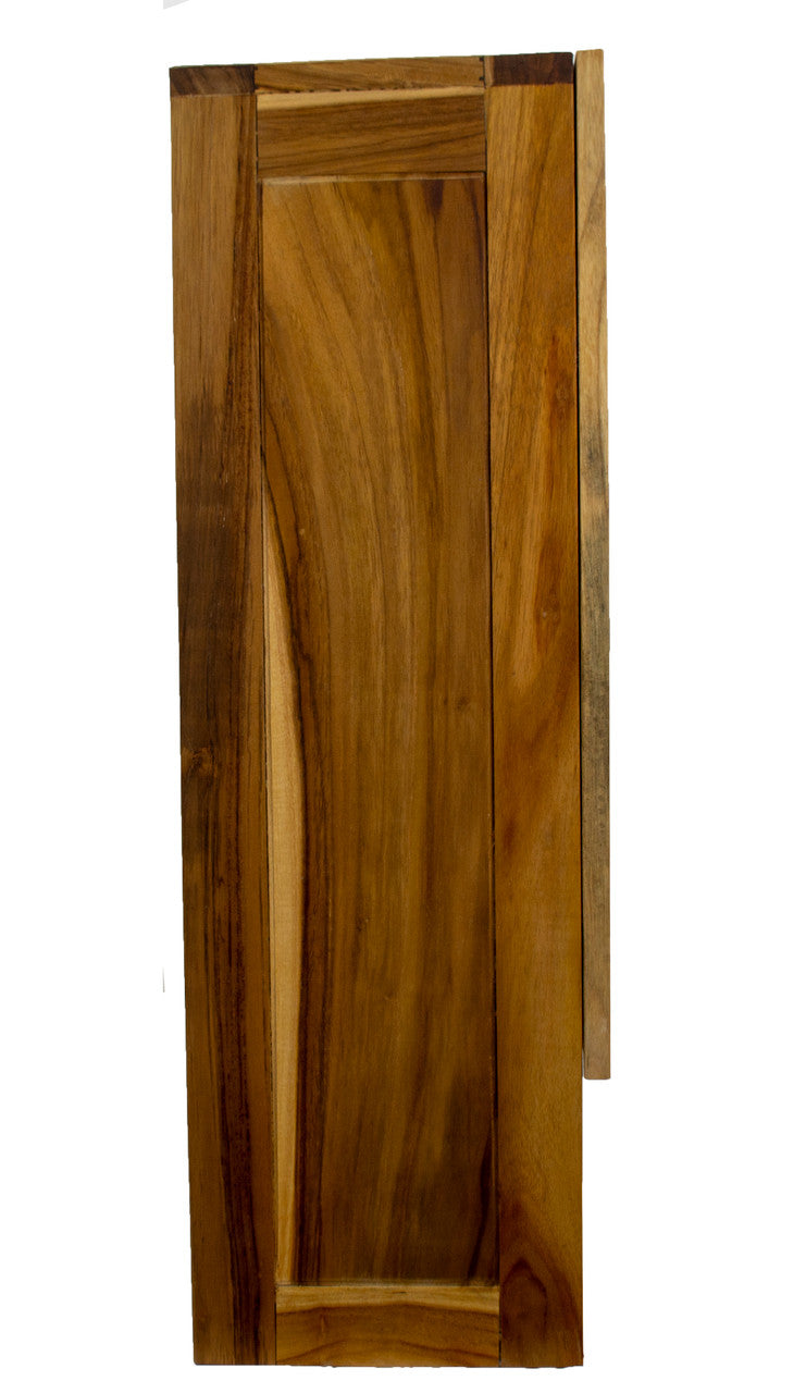 EcoDecors® Curvature® 24" Teak Wood Wall Cabinet in EarthyTeak® Finish