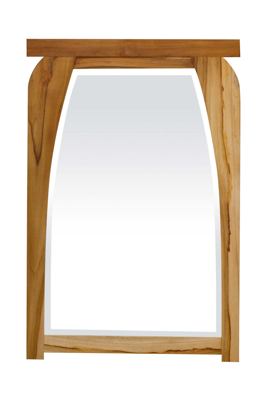 EcoDecors® Tranquility® 24" x 35" Teak Wood Wall Mirror in EarthyTeak Finish