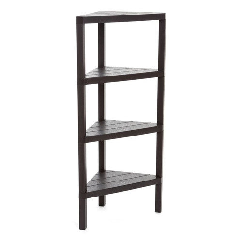 Tatay Lombok 39in Tall FlexiCorner ShowerShelf TT1703 in a Brown Finish
