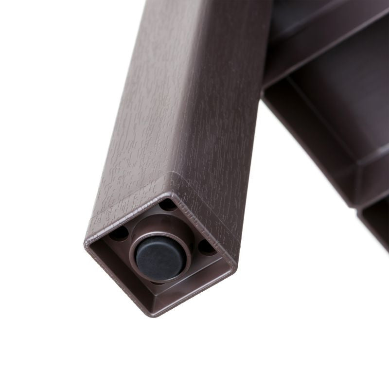 Tatay Lombok 39in Tall FlexiCorner ShowerShelf TT1703 in a Brown Finish