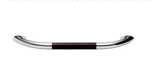 Chroma Silver Aluminum with Black Soft Grip Grab Bar