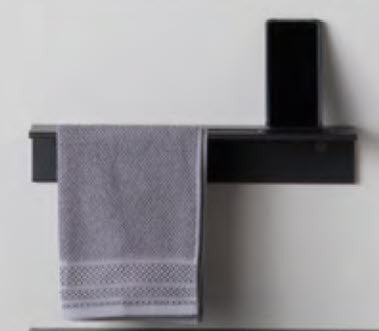 Duality™ Back Slim Line Hybrid™ Floating Shelf With Towel Holder & Grab Bar