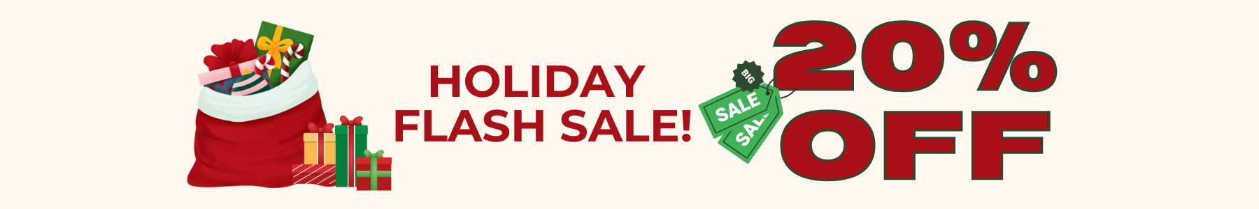 20% off Holiday Flash Sale