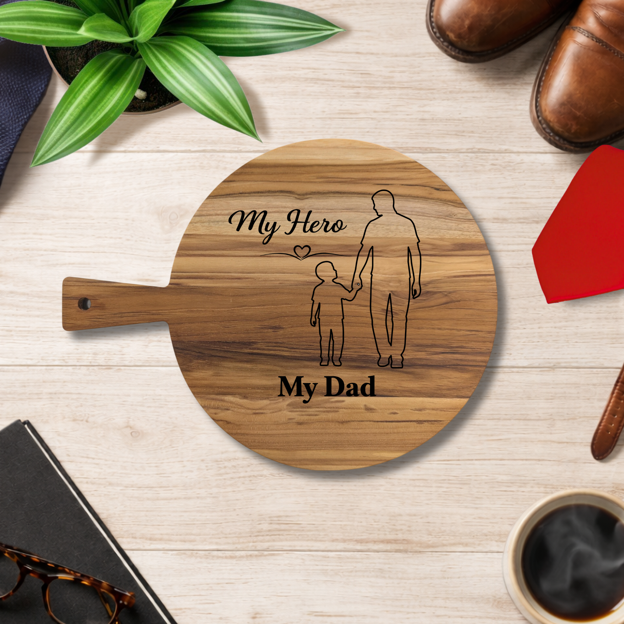 personalized father's day cutting board gift
