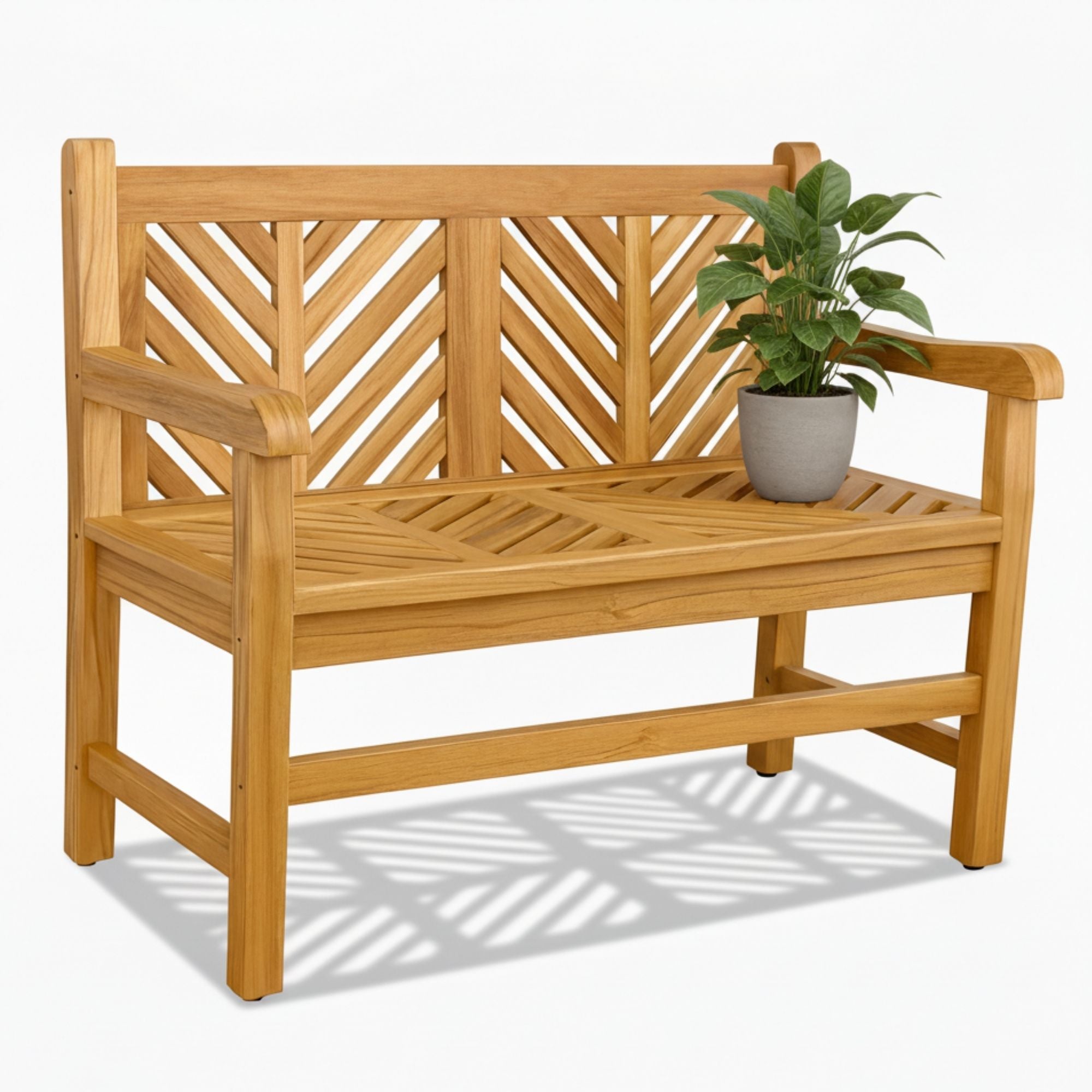 EcoDecors Eleganto 41" Teak Outdoor Garden Bench