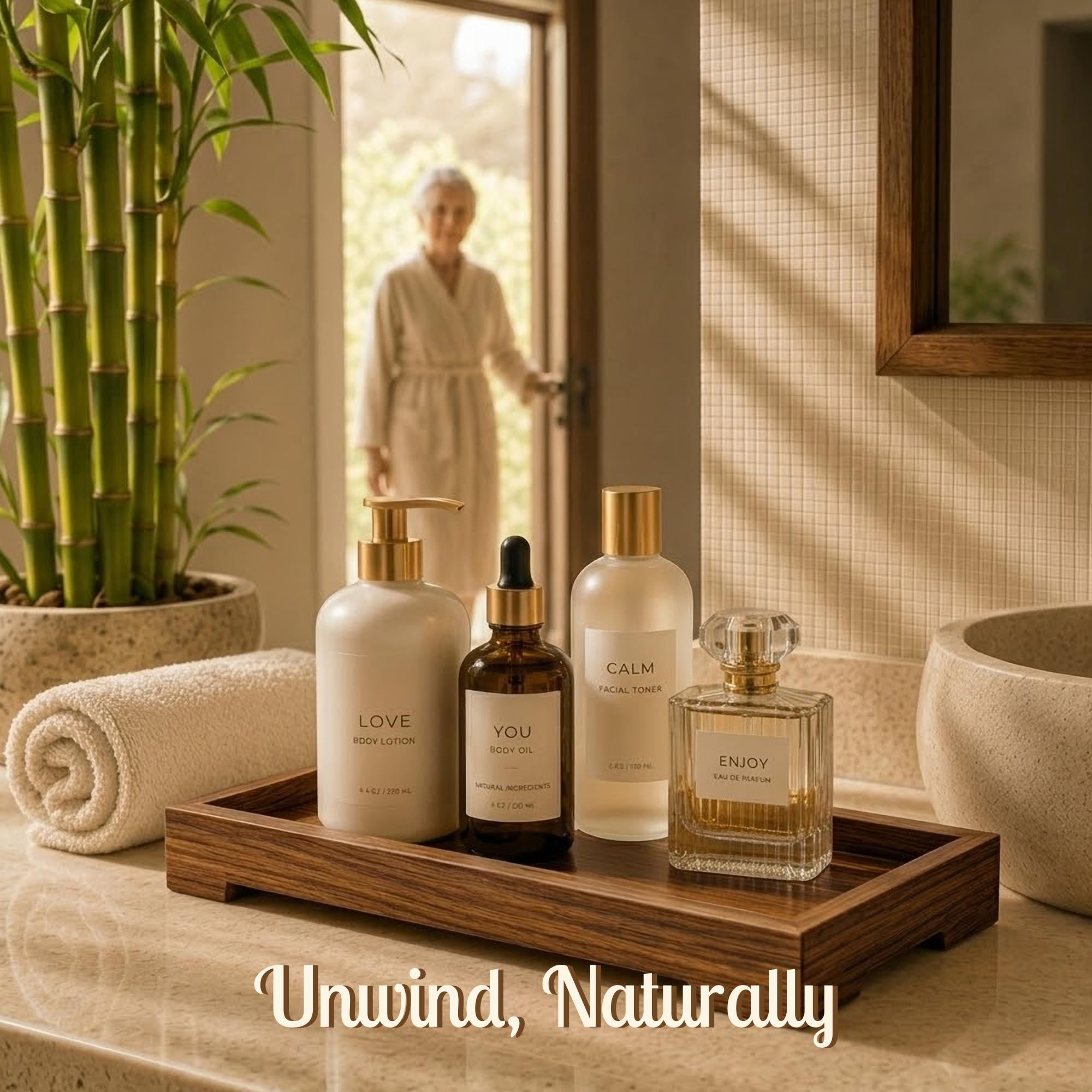 3 Pack Teak Amenity Trays for Bathroom Counter & Vanity – Solid Teak Wood Organizer for Jewelry, Perfume, Lotion, Wallets & Keys – Waterproof & SVLK Certified