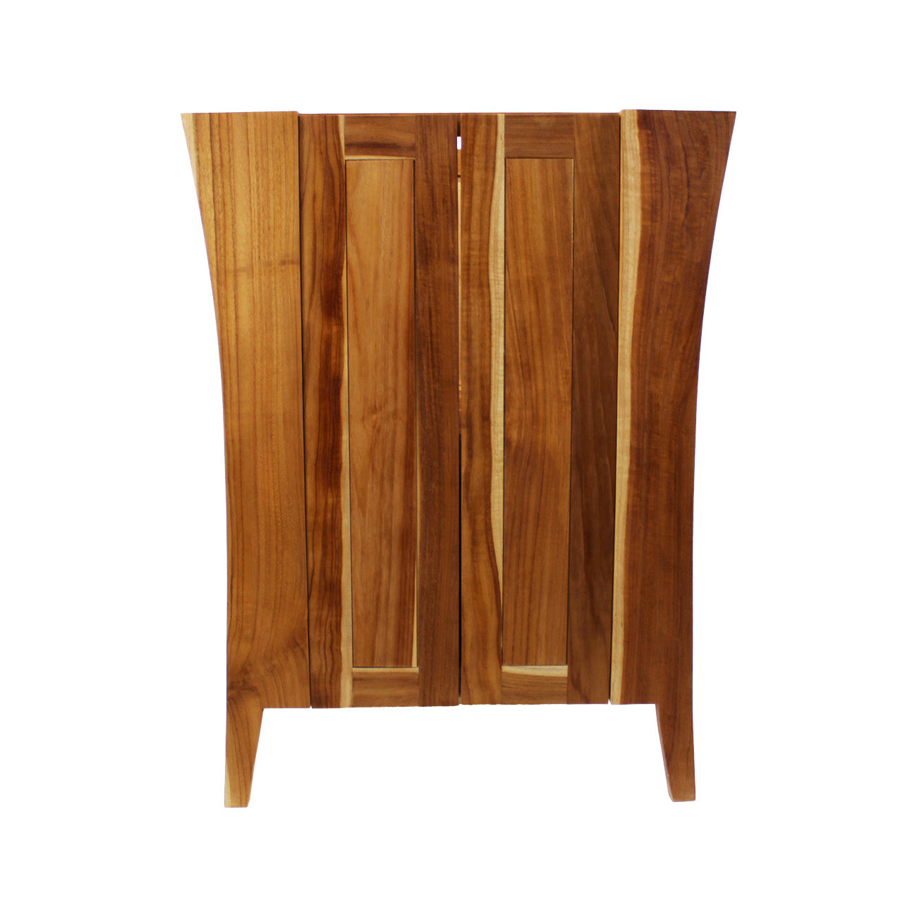 EcoDecors® Curvature® 24" Teak Wood Free Standing Bathroom Vanity in EarthyTeak® Finish