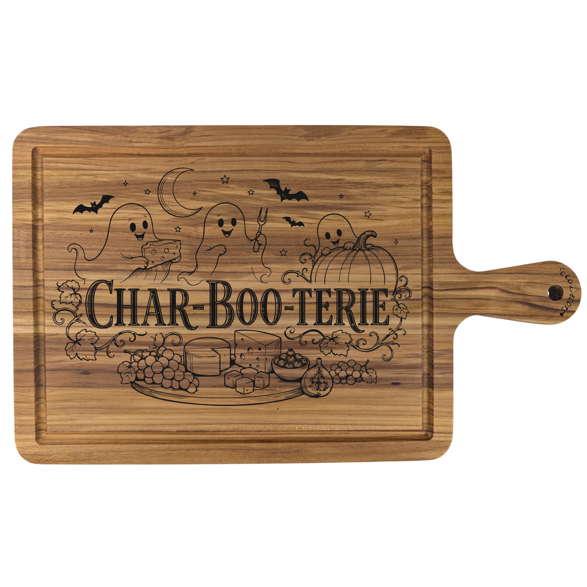 Char-BOO-Terie Halloween Charcuterie Board – Engraved Ghost Serving Board