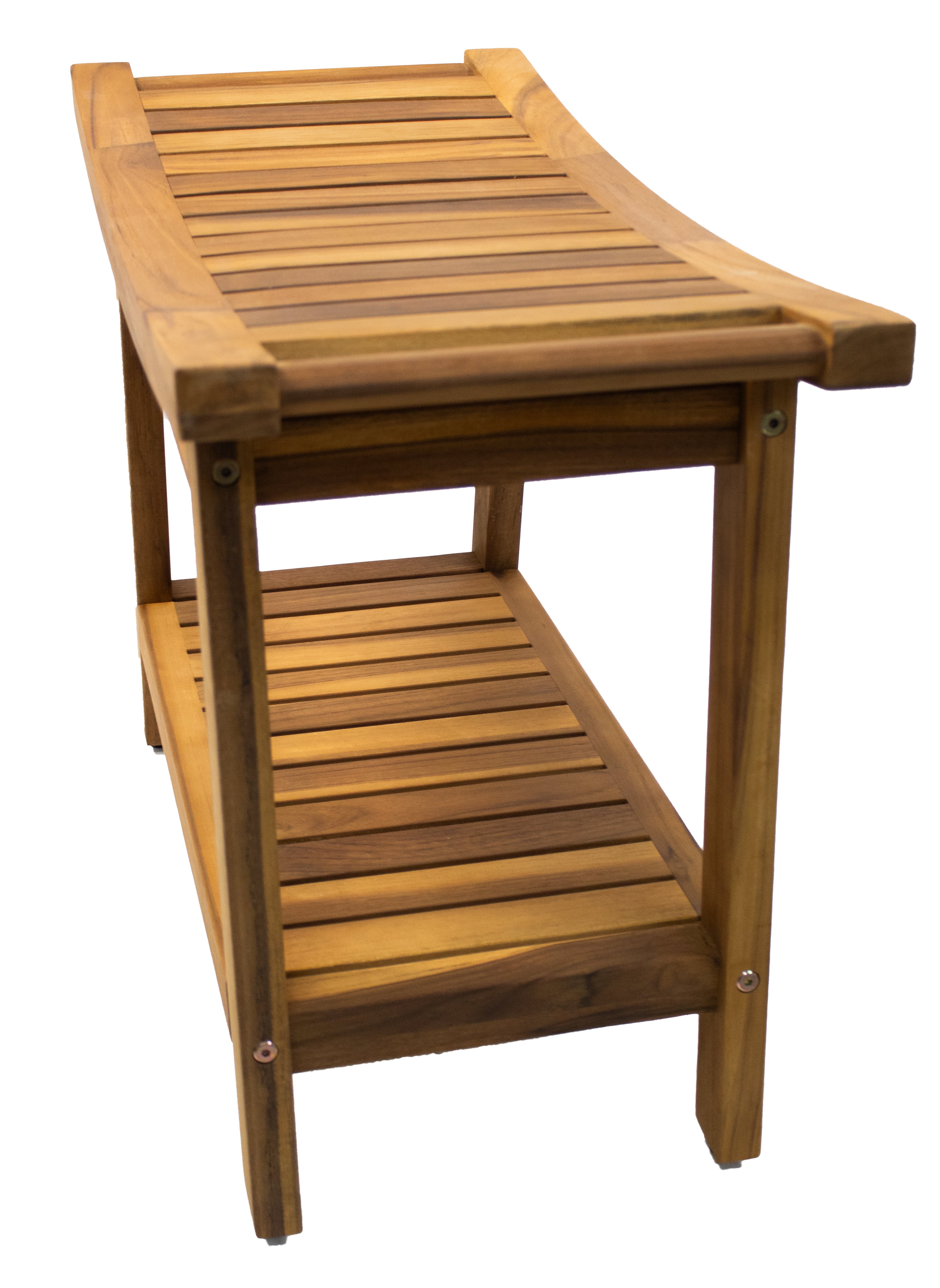 EcoDecors Harmony Gold 24" Solid Teak Shower Bench