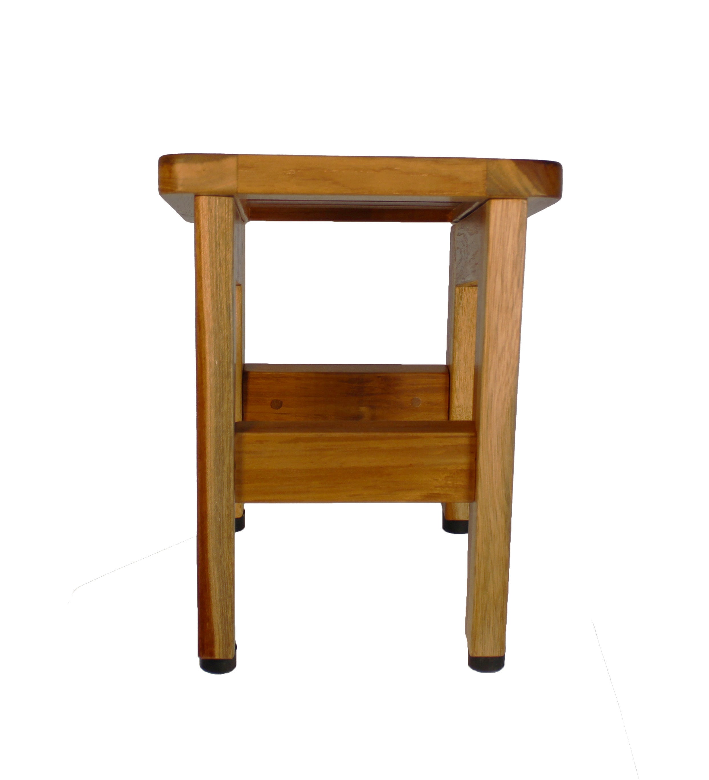 Eleganto® 12” Tall Compact Teak Shaving Foot Rest