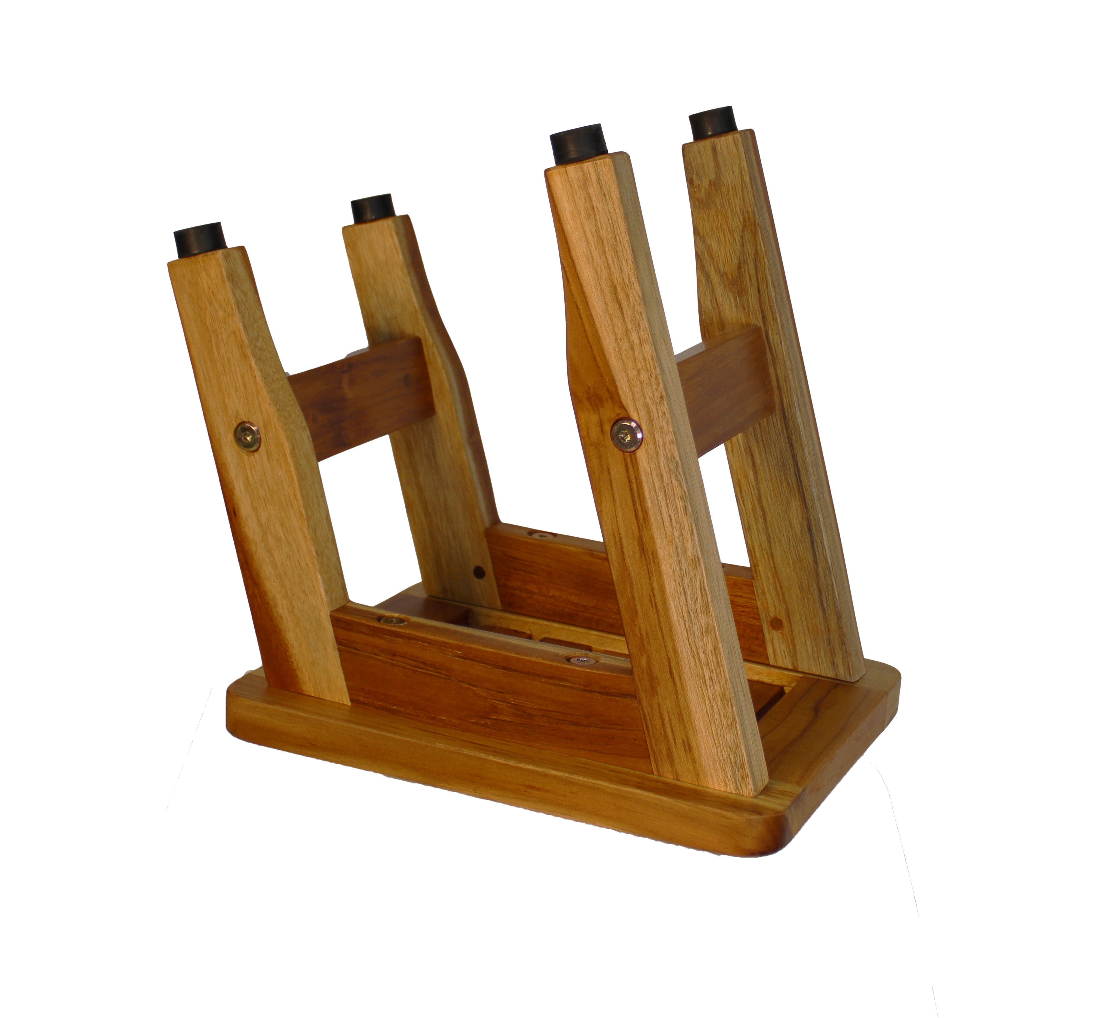 Eleganto® 12” Tall Compact Teak Shaving Foot Rest