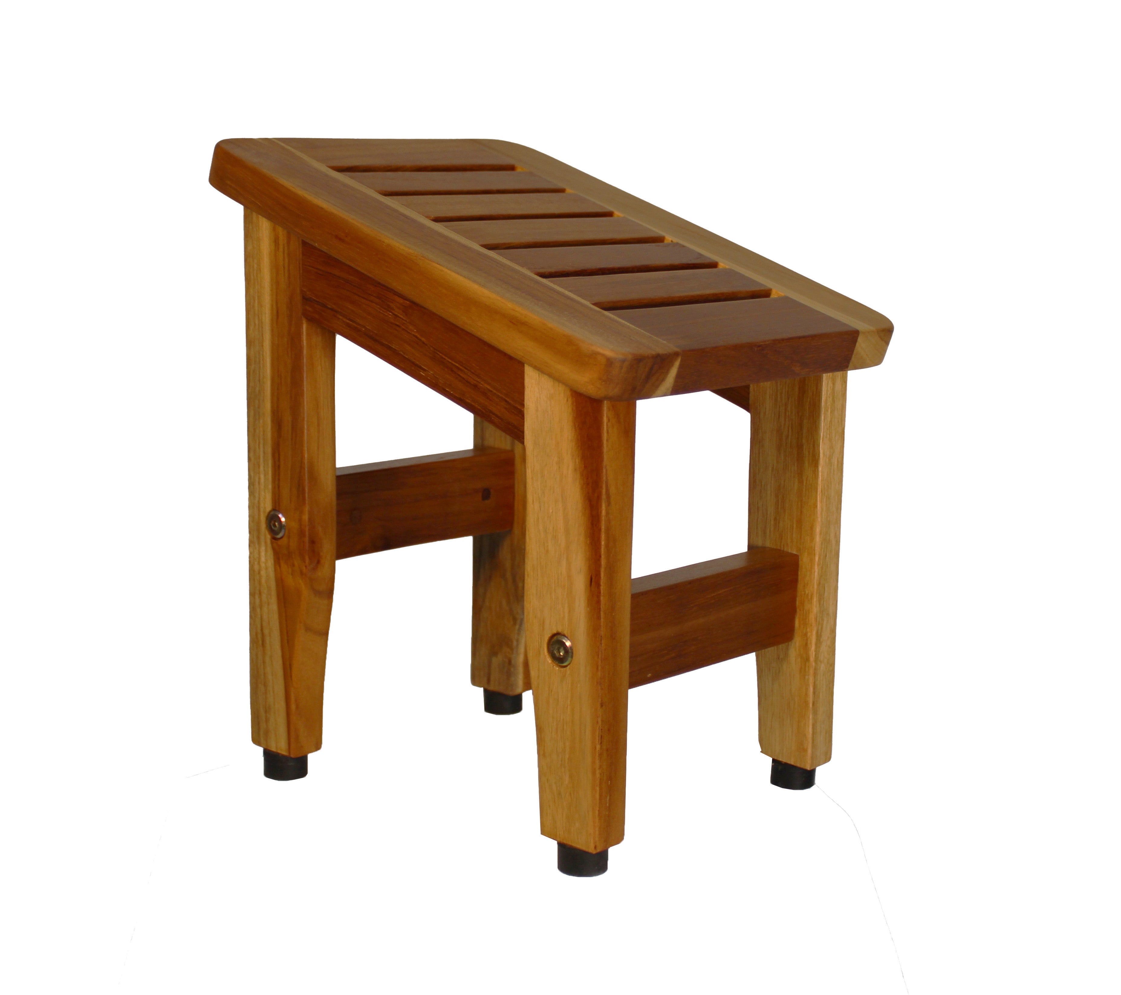 Eleganto® 12” Tall Compact Teak Shaving Foot Rest