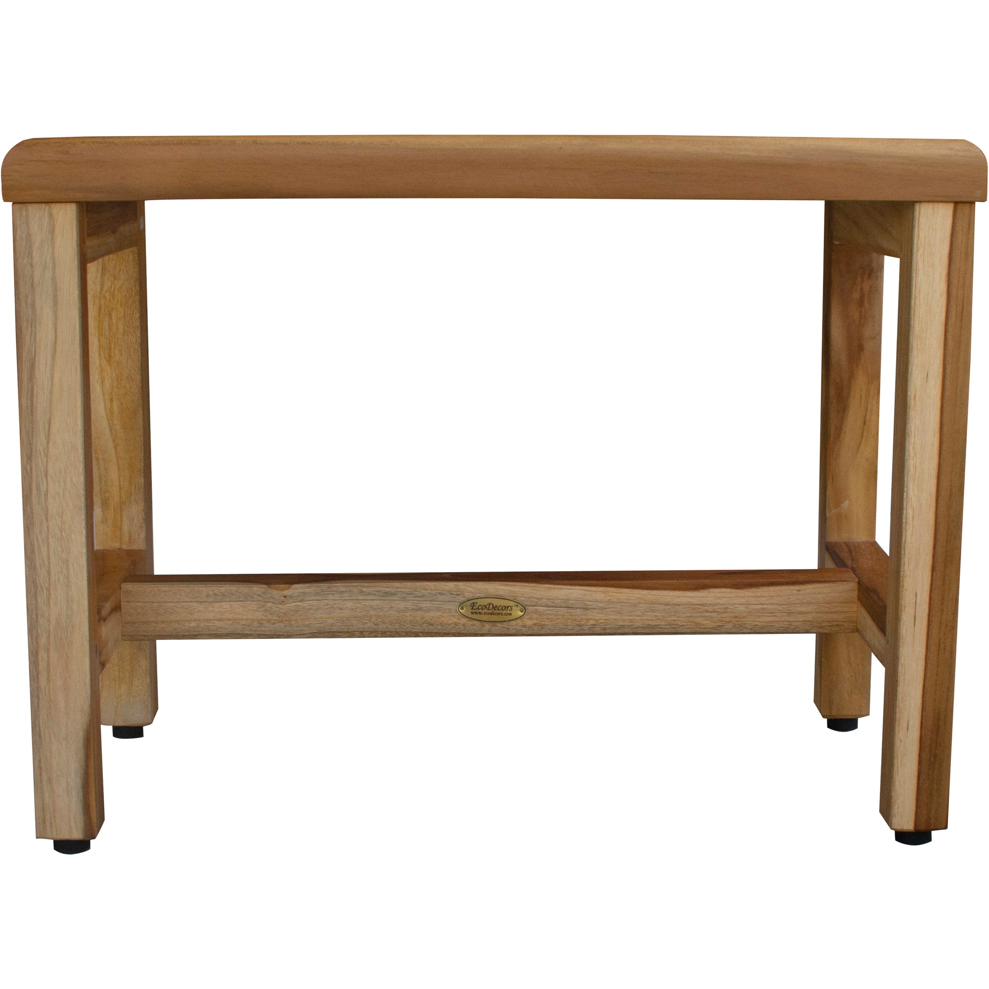 EcoDecors® Eleganto® 24" Teak Wood Shower Bench in EarthyTeak Finish