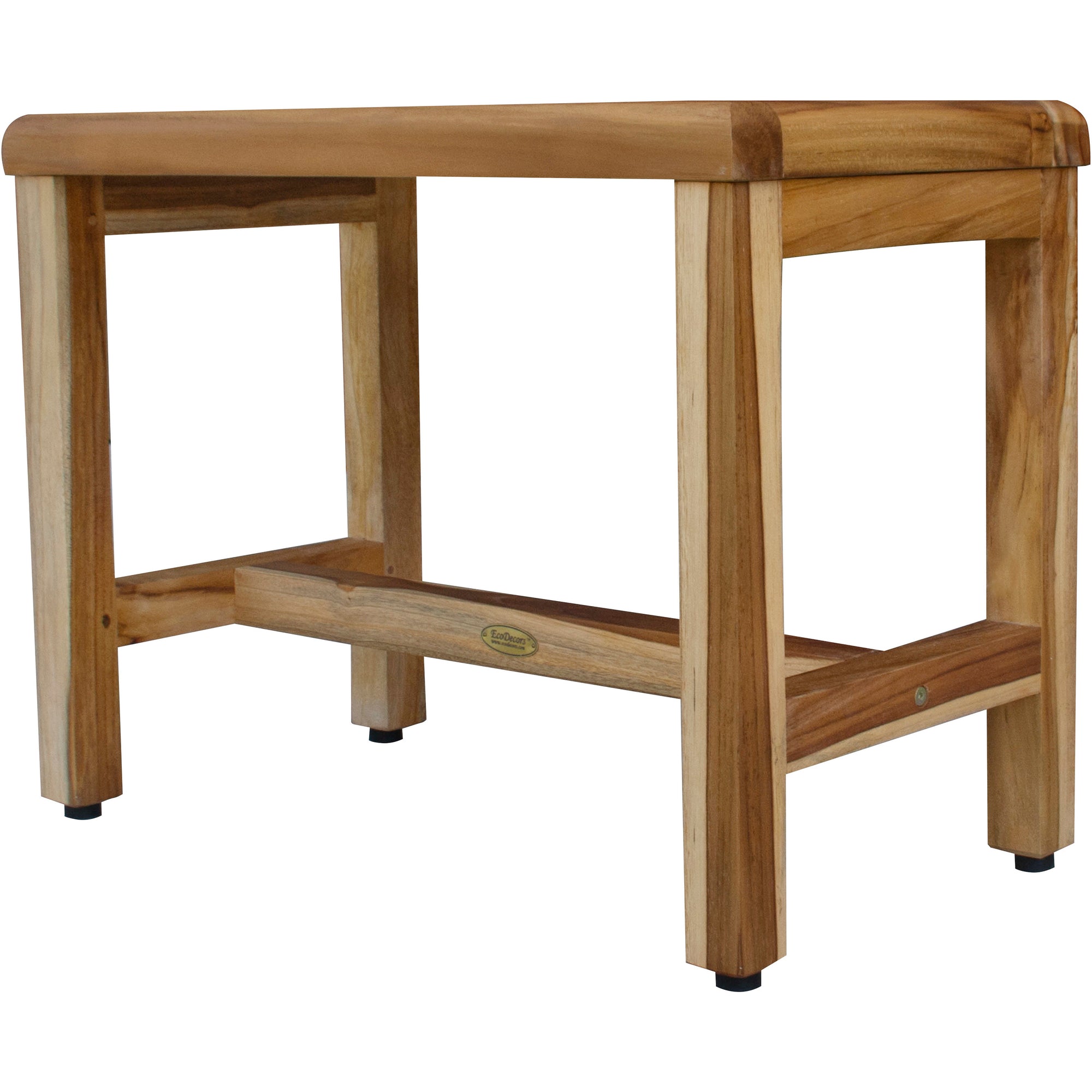 EcoDecors® Eleganto® 24" Teak Wood Shower Bench in EarthyTeak Finish