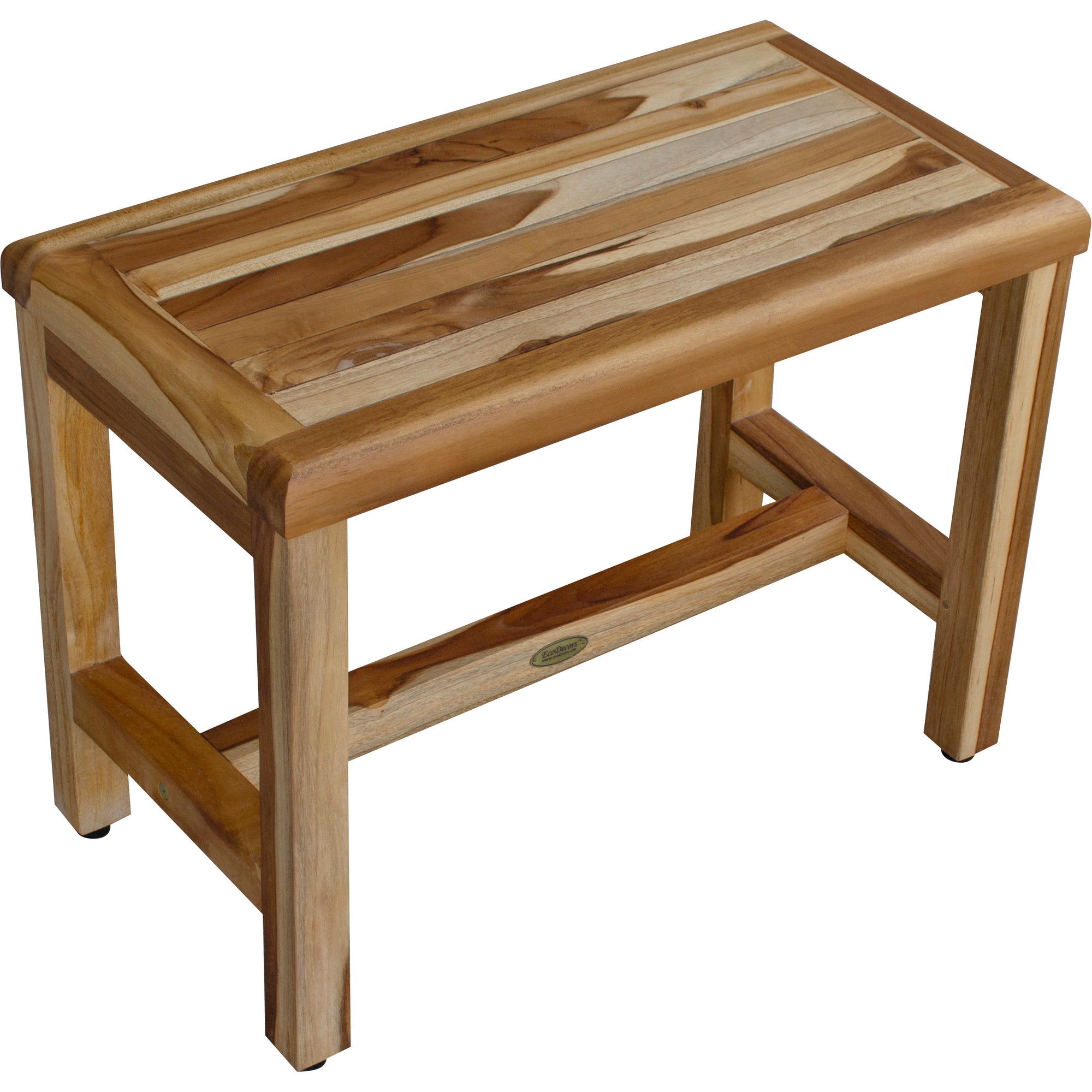 EcoDecors® Eleganto® 24" Teak Wood Shower Bench in EarthyTeak Finish