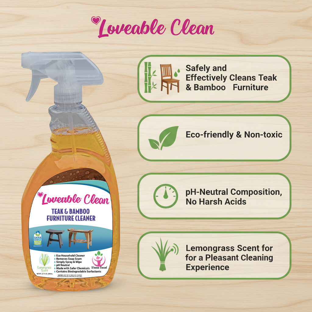 EcoDecors SnazzyCorner 18" Teak Shower Bench, 300 lb Capacity, Fully Assembled + Loveable 4 Pack Care Bundle