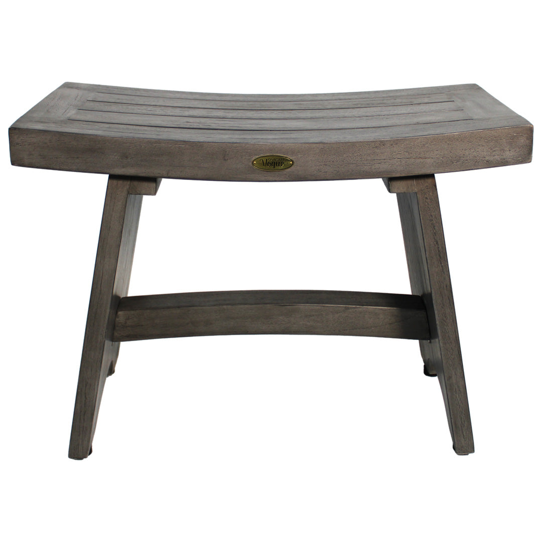 Coastal Vogue® Serenity® 24" Teak Shower Bench in Antique Gray Finish