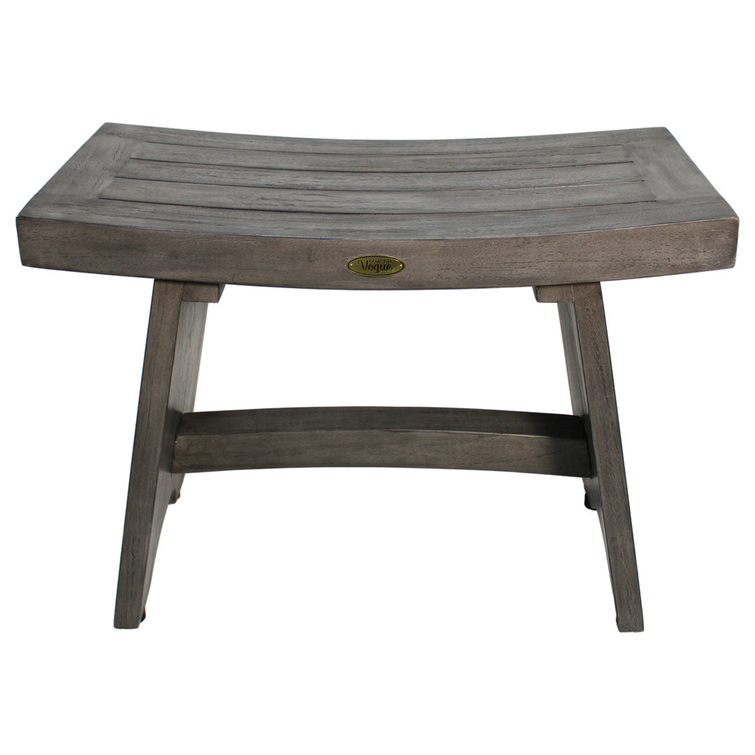 Coastal Vogue® Serenity® 24" Teak Shower Bench in Antique Gray Finish