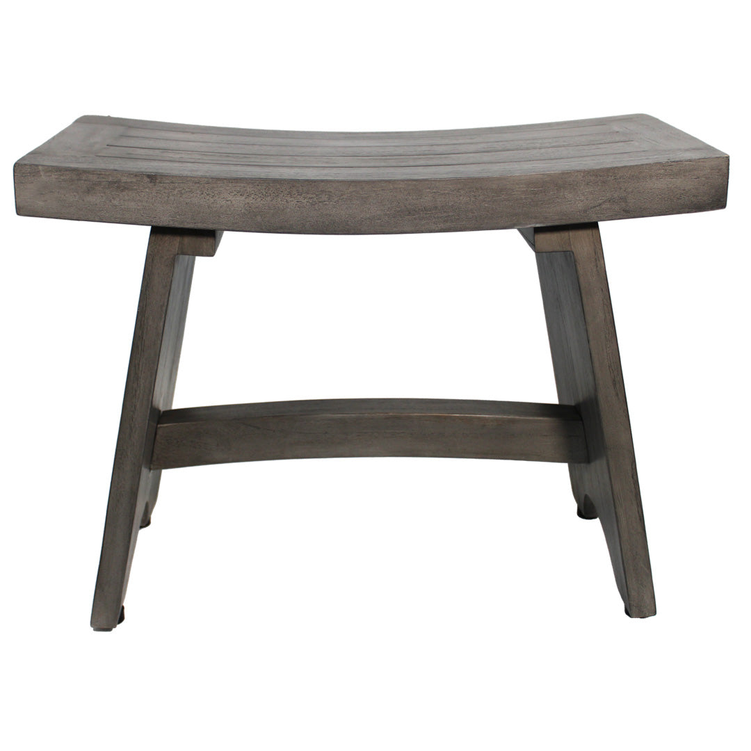 Coastal Vogue® Serenity® 24" Teak Shower Bench in Antique Gray Finish