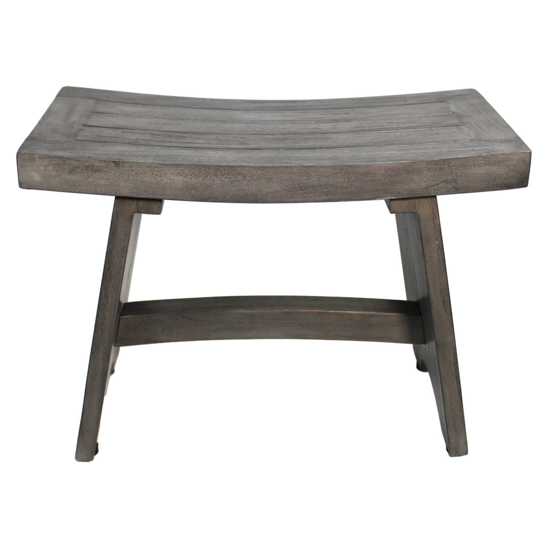 Coastal Vogue® Serenity® 24" Teak Shower Bench in Antique Gray Finish