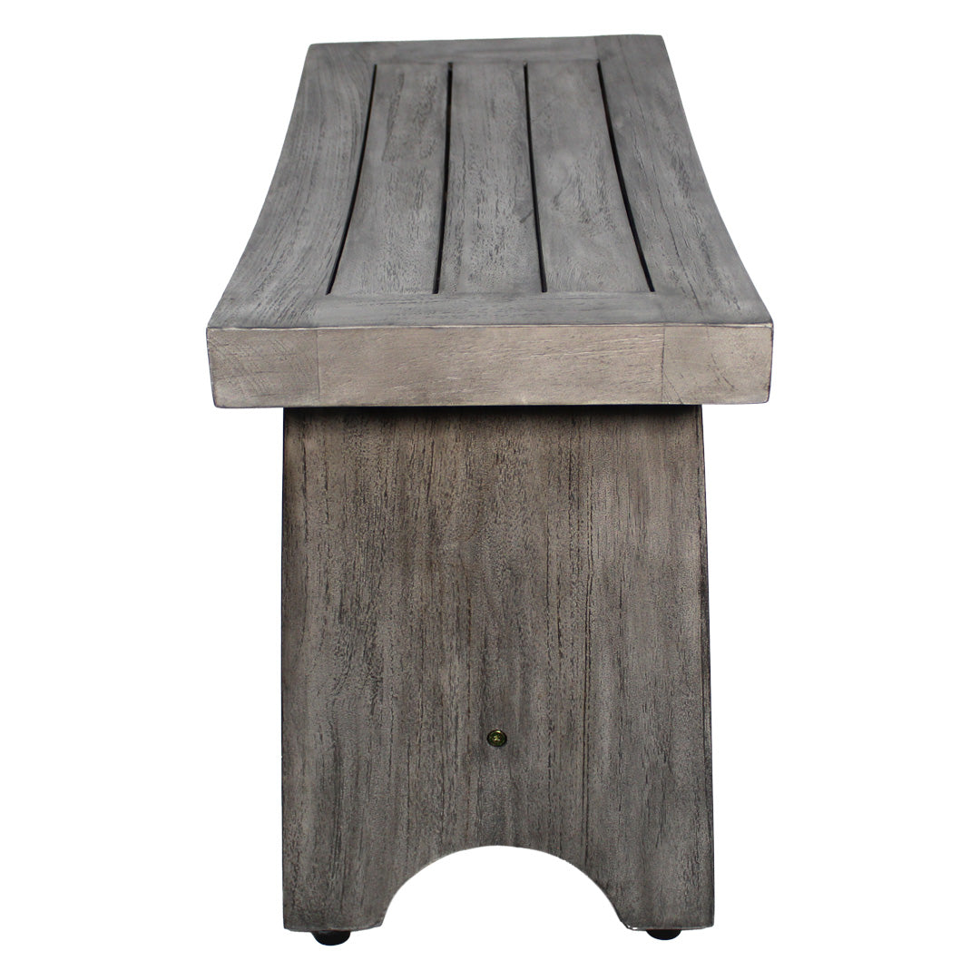 Coastal Vogue® Serenity® 24" Teak Shower Bench in Antique Gray Finish