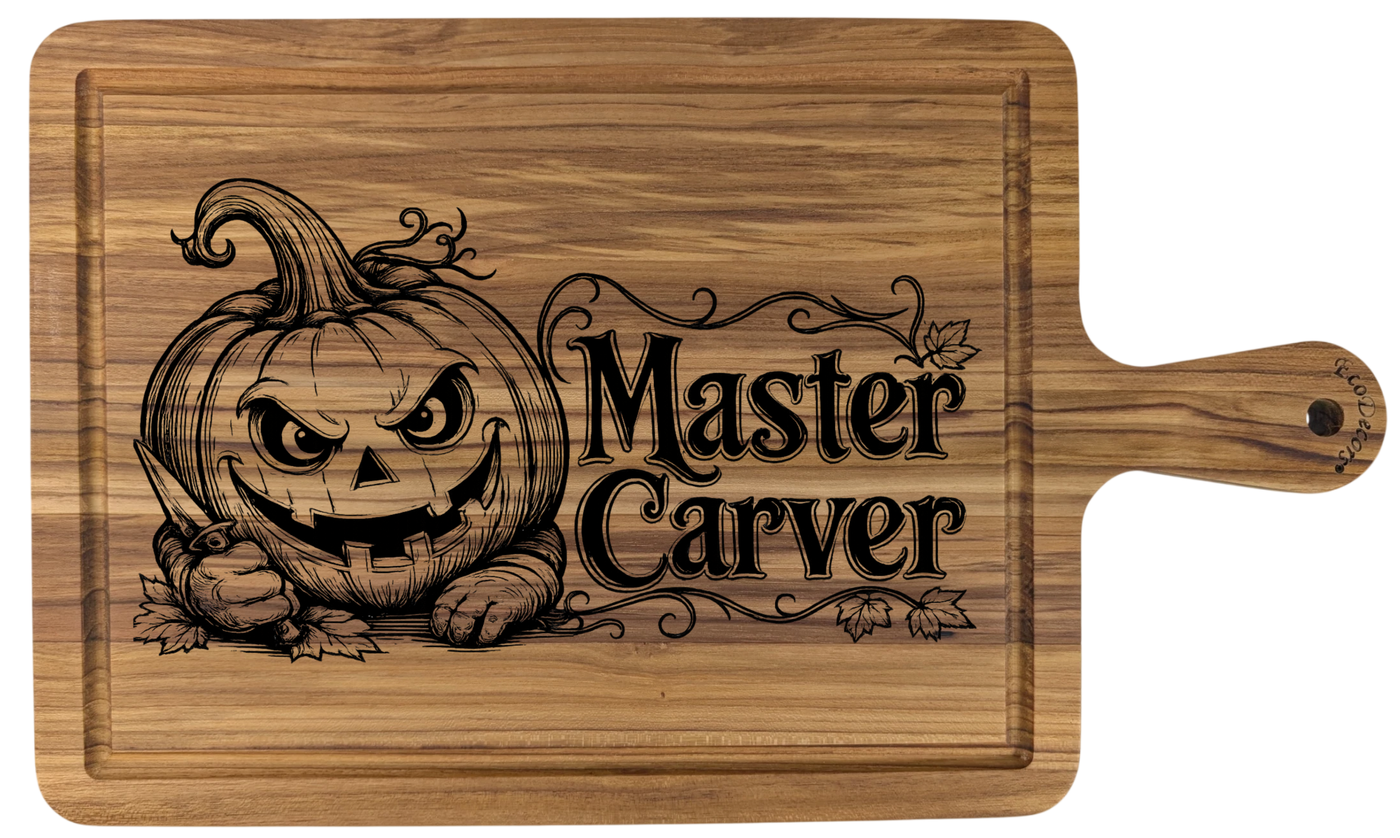 Master Carver Halloween Charcuterie Board – Engraved Jack-O’-Lantern Serving Board