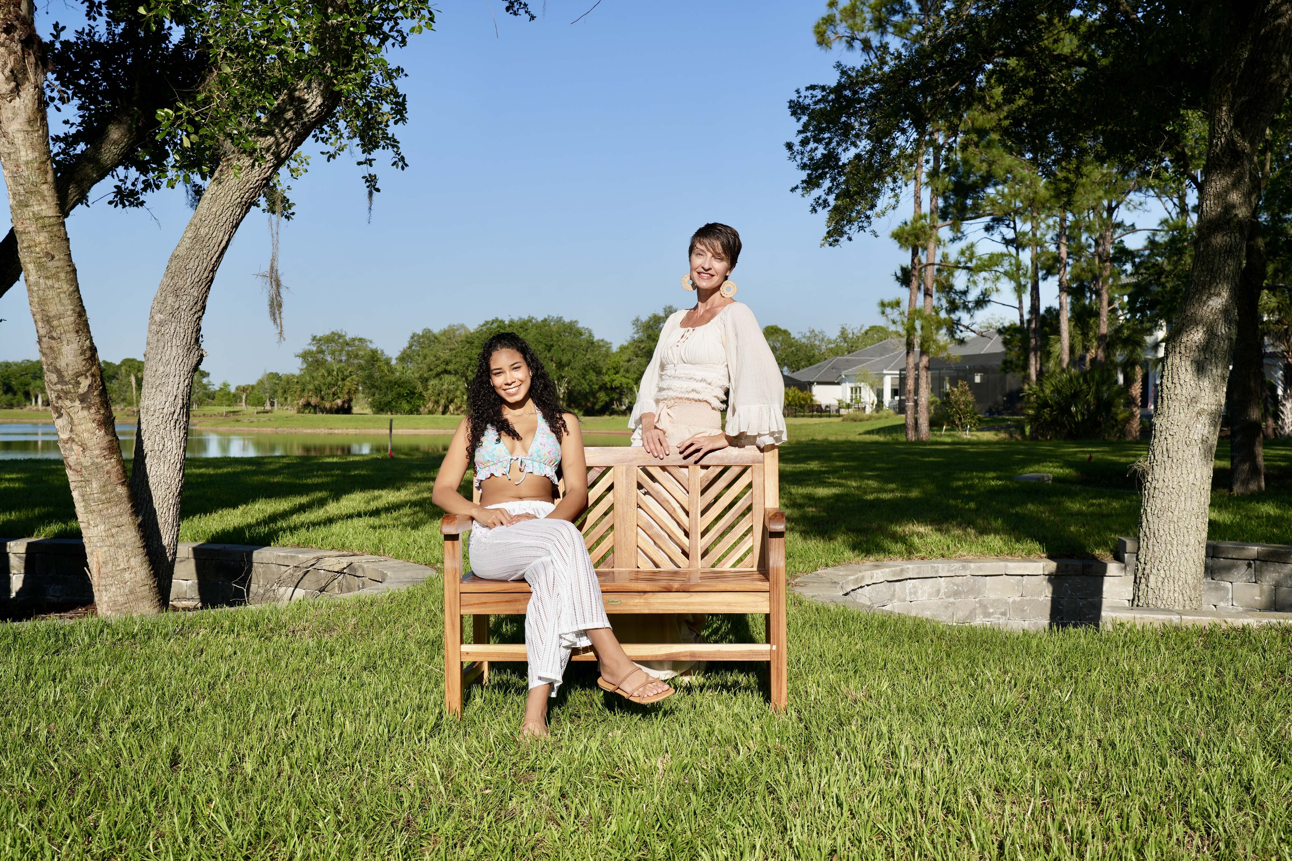 EcoDecors Eleganto 41" Teak Outdoor Garden Bench
