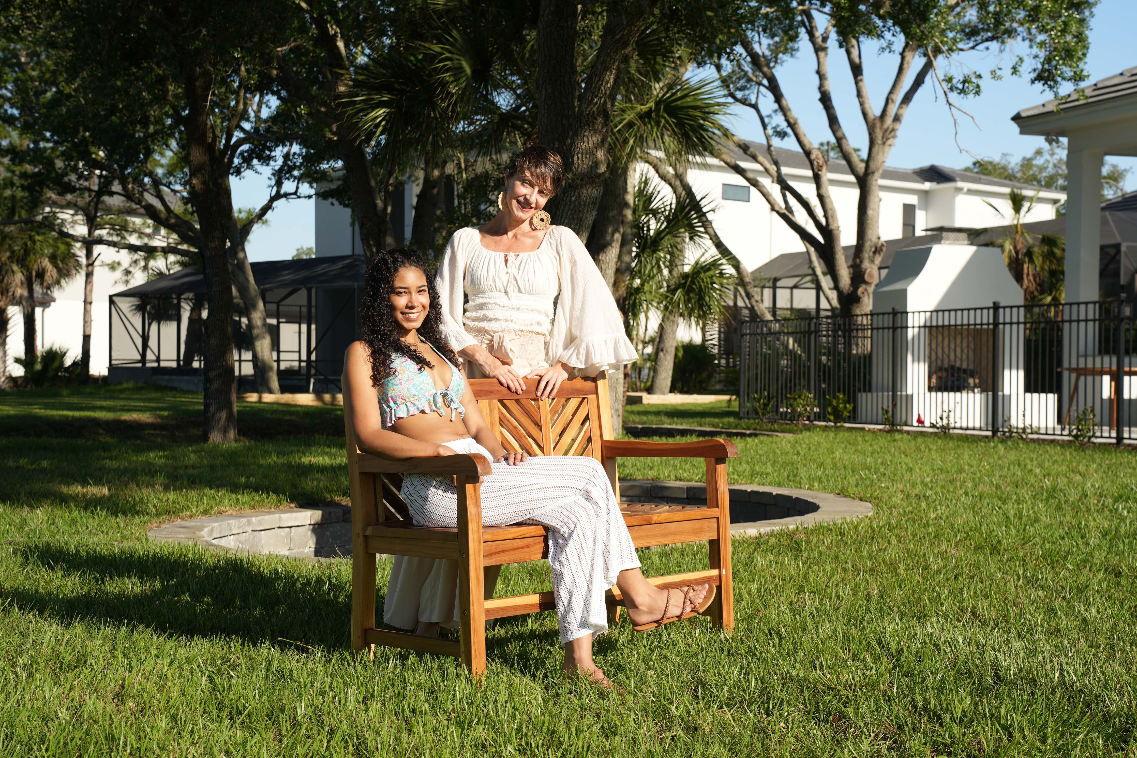 EcoDecors Eleganto 41" Teak Outdoor Garden Bench