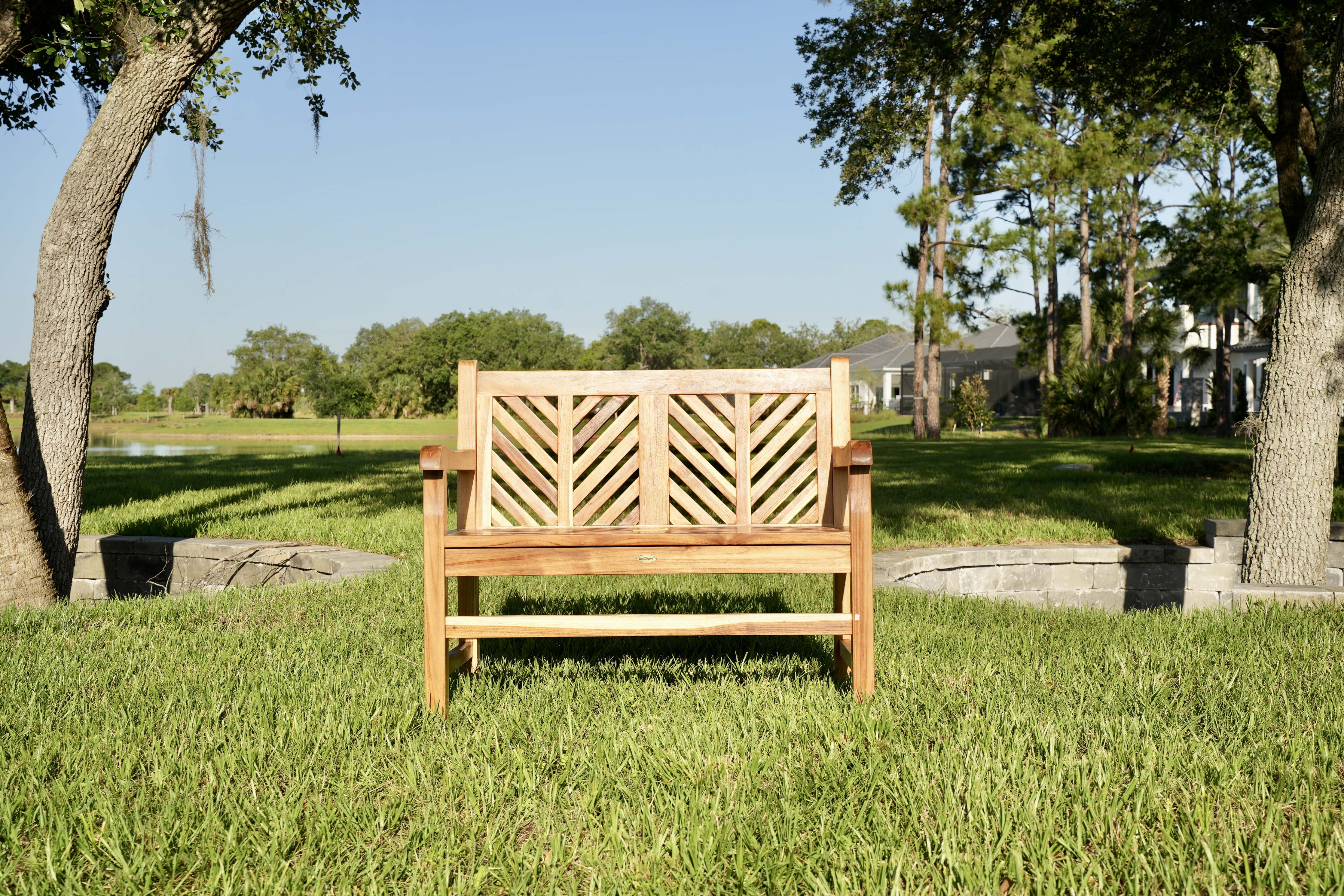 EcoDecors Eleganto 41" Teak Outdoor Garden Bench