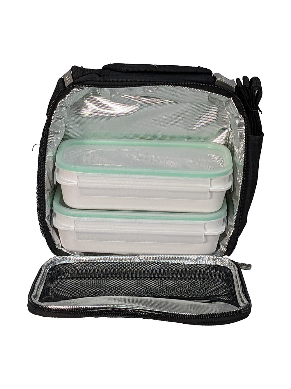 Tatay Black Lunch Box with Side Pockets | Functional, Leak-Proof, BPA-Free