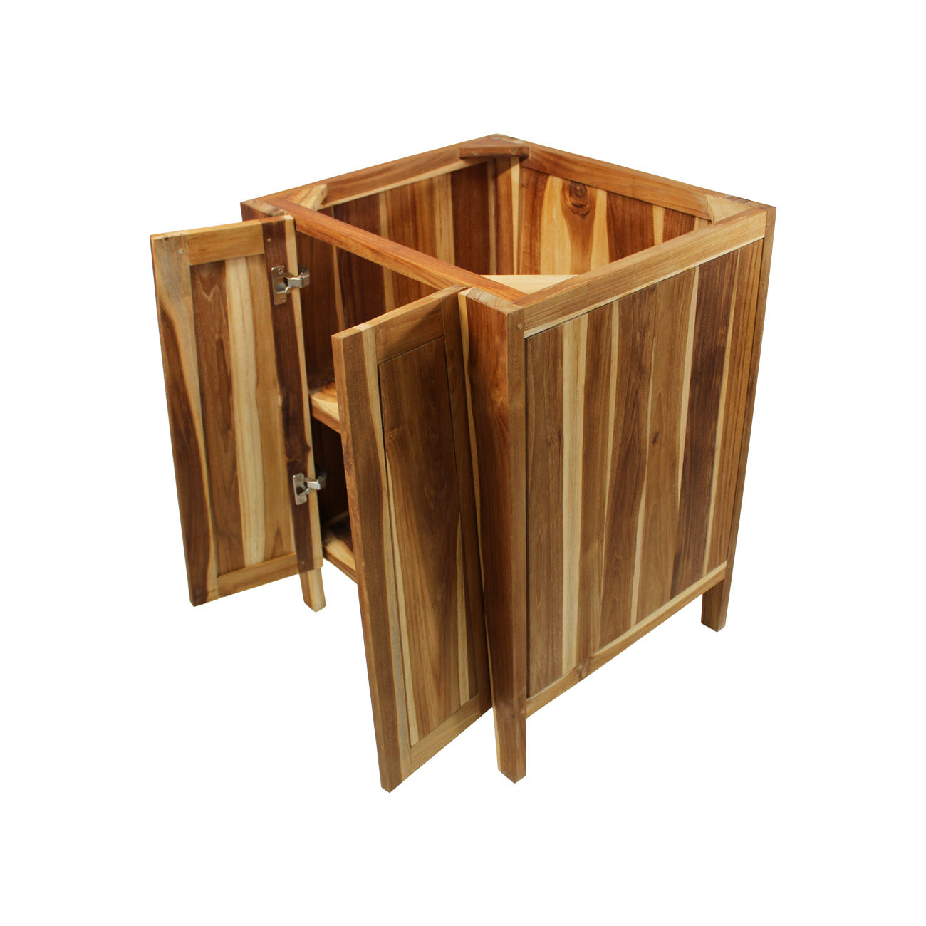 EcoDecors® Significado® 24" Teak Wood Free Standing Bathroom Vanity in EarthyTeak Finish