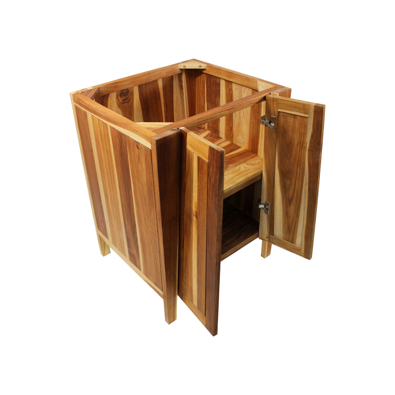EcoDecors® Significado® 24" Teak Wood Free Standing Bathroom Vanity in EarthyTeak Finish