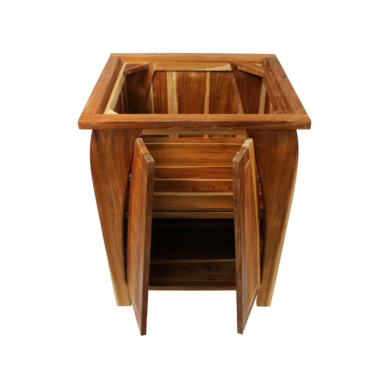 EcoDecors® Tranquility® 24" Teak Wood Free Standing Bathroom Vanity in EarthyTeak Finish