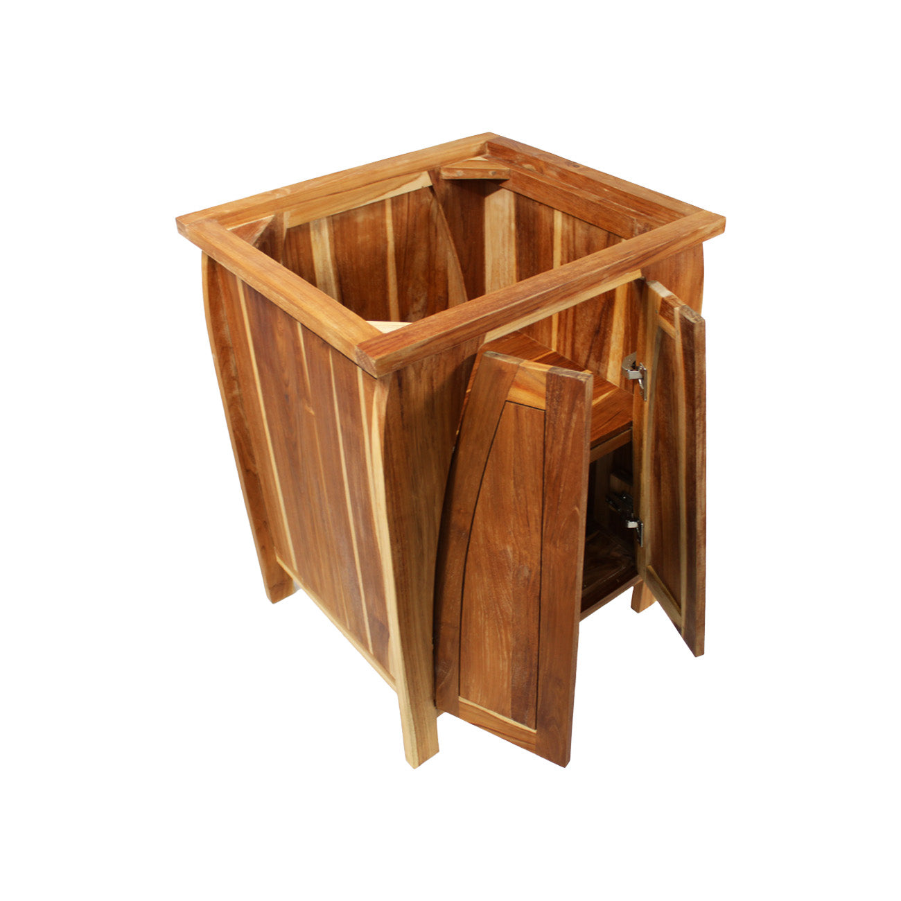 EcoDecors® Tranquility® 24" Teak Wood Free Standing Bathroom Vanity in EarthyTeak Finish