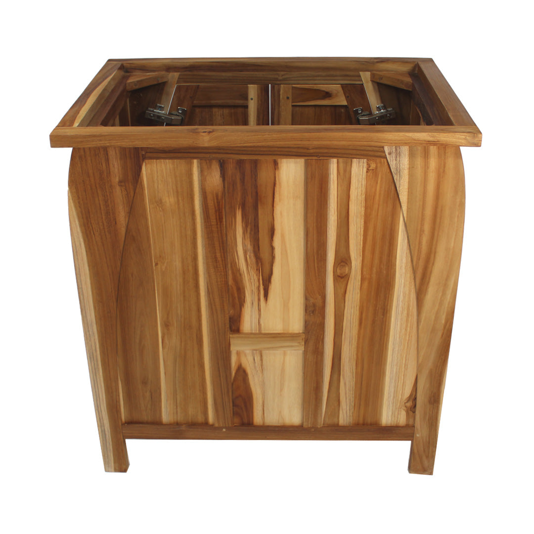 EcoDecors® Tranquility® 30" Teak Wood Free Standing Bathroom Vanity in EarthyTeak Finish