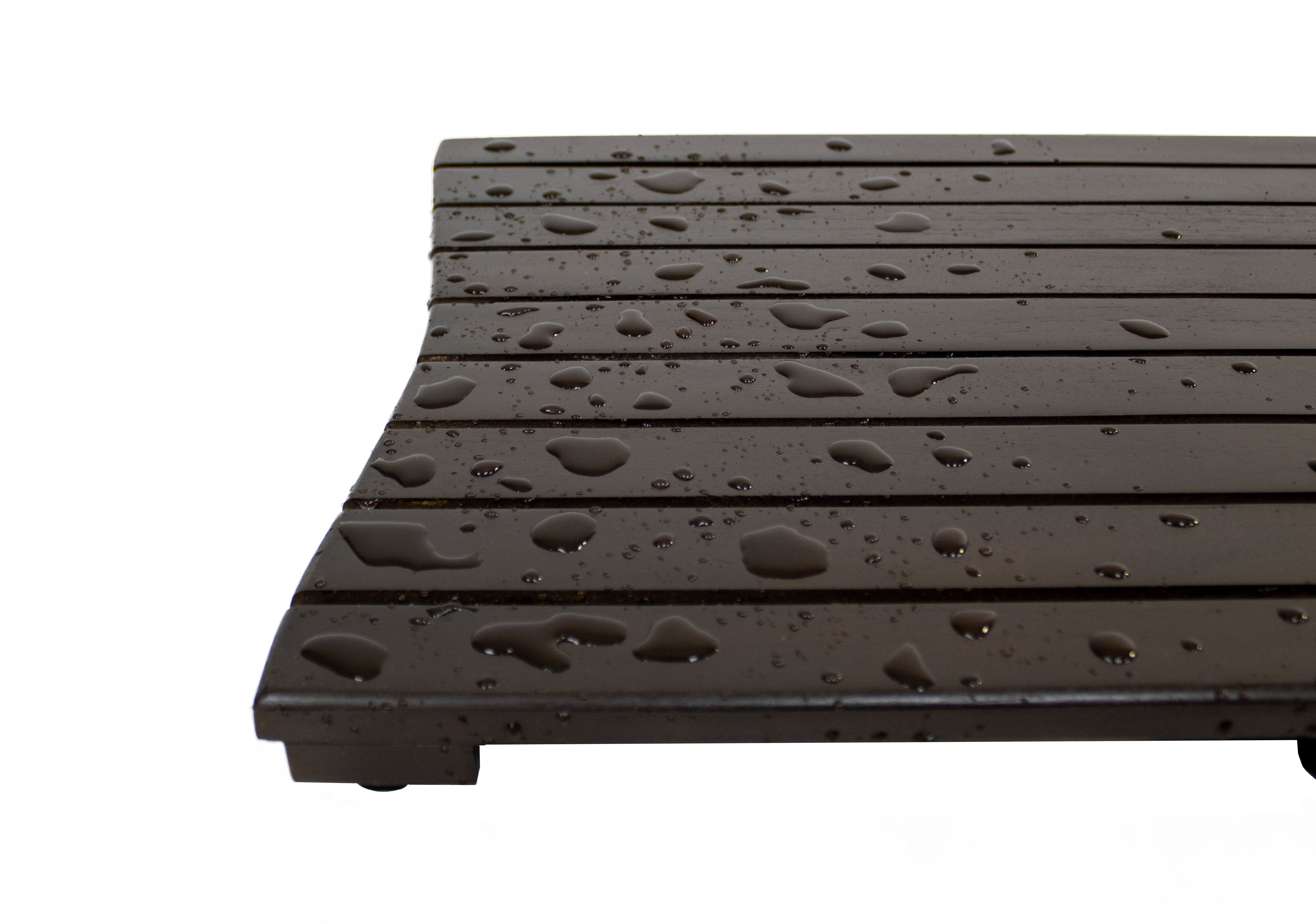 DecoTeak® Eleganto® 31”L Teak Floor Mat in Woodland Brown Finish