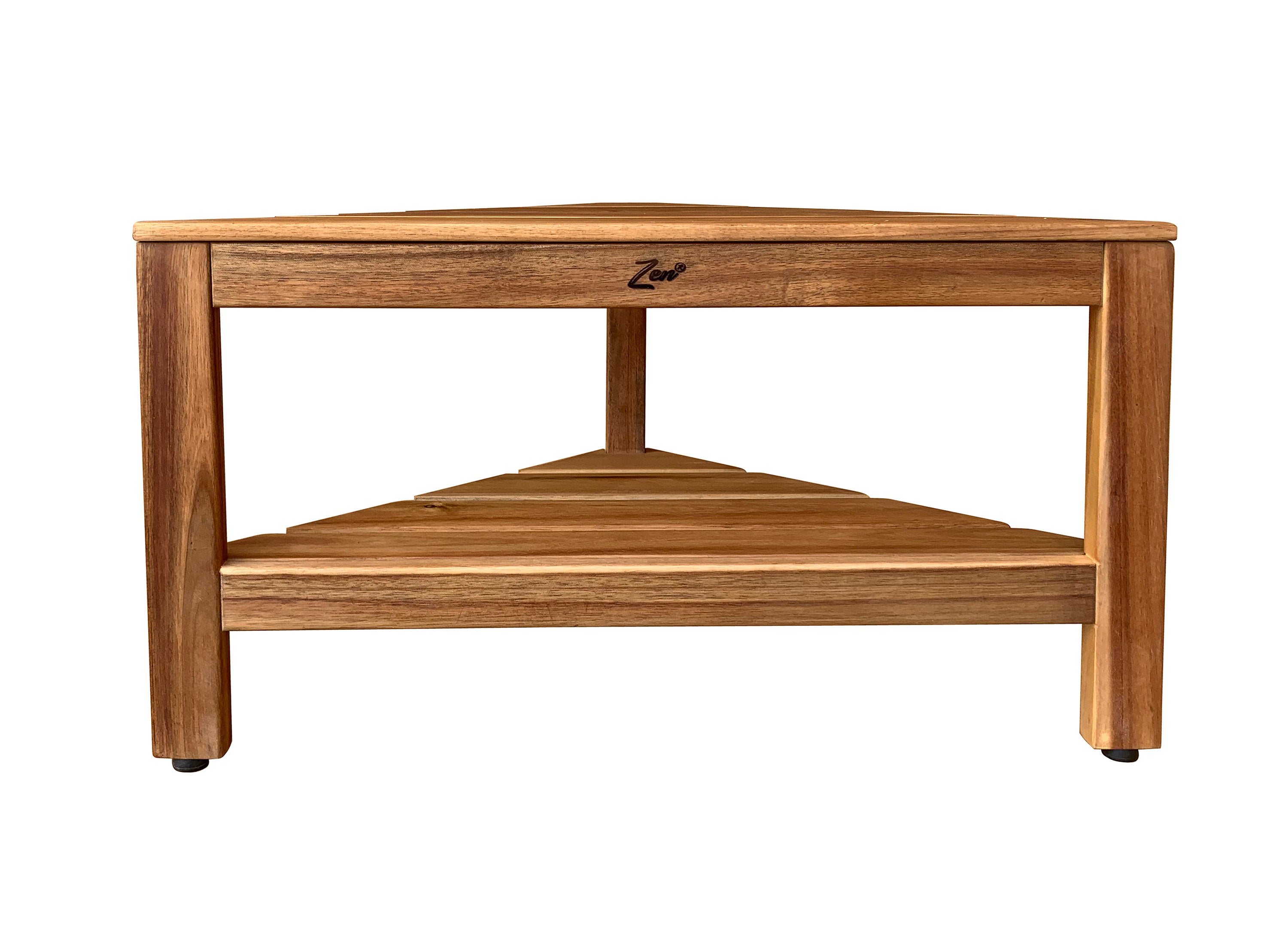 Zen® Acacia 28” Corner Shower Bench With Shelf
