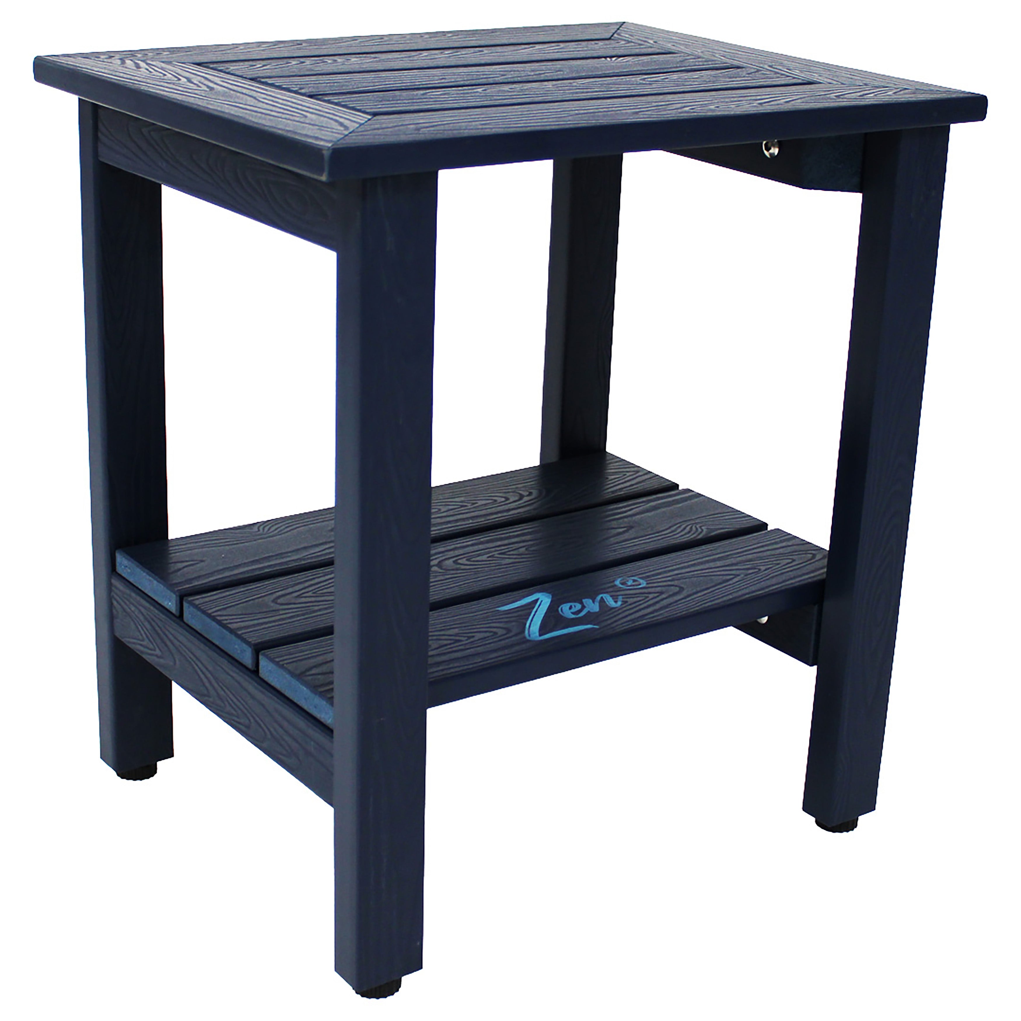 Zen Navy Blue Faux Wood Shower Bench Loveable Plastic and Shower F