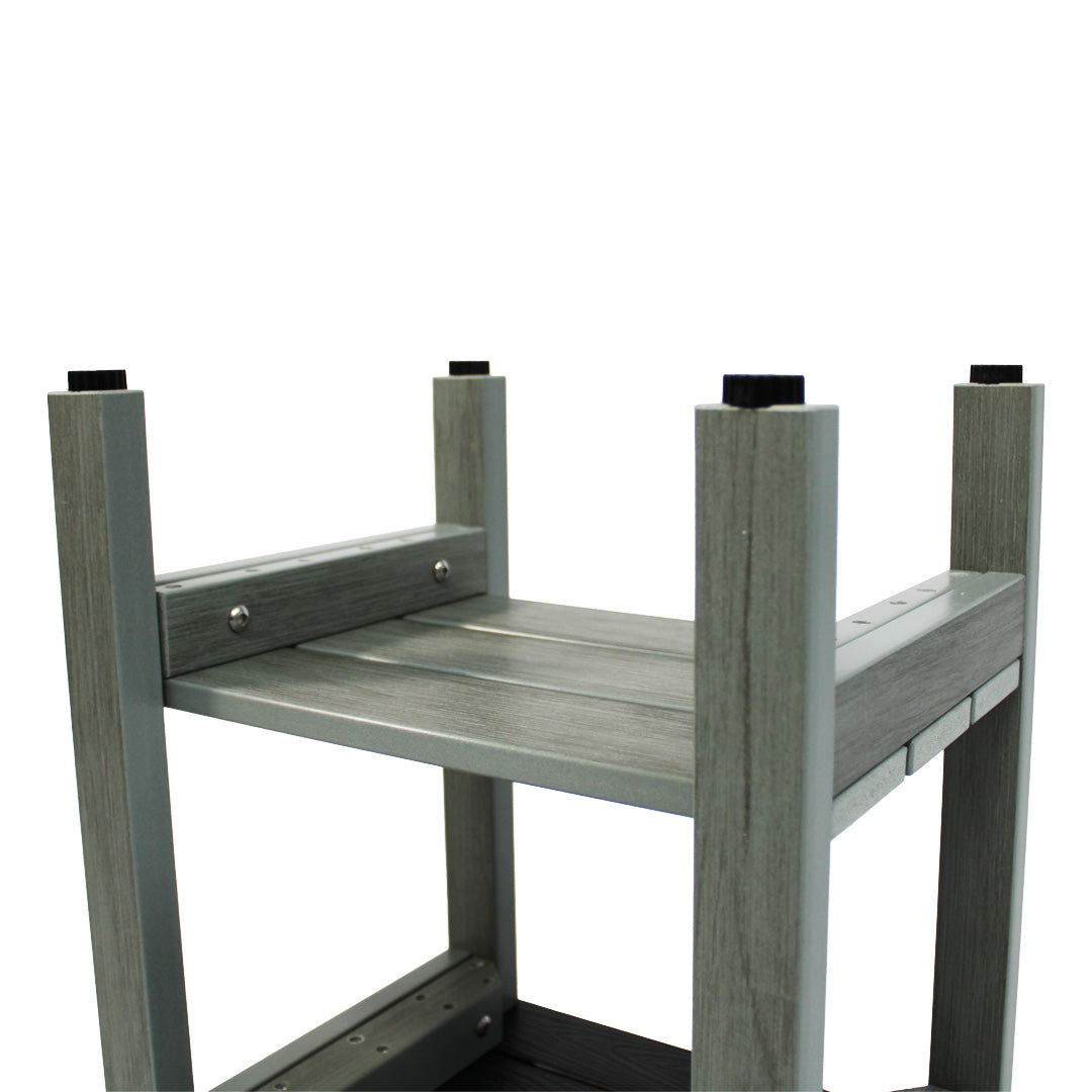 Zen® Gray Faux Wood Shower Bench