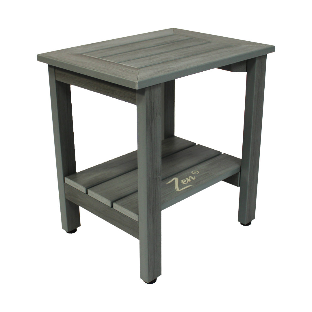 Zen® Gray Faux Wood Shower Bench