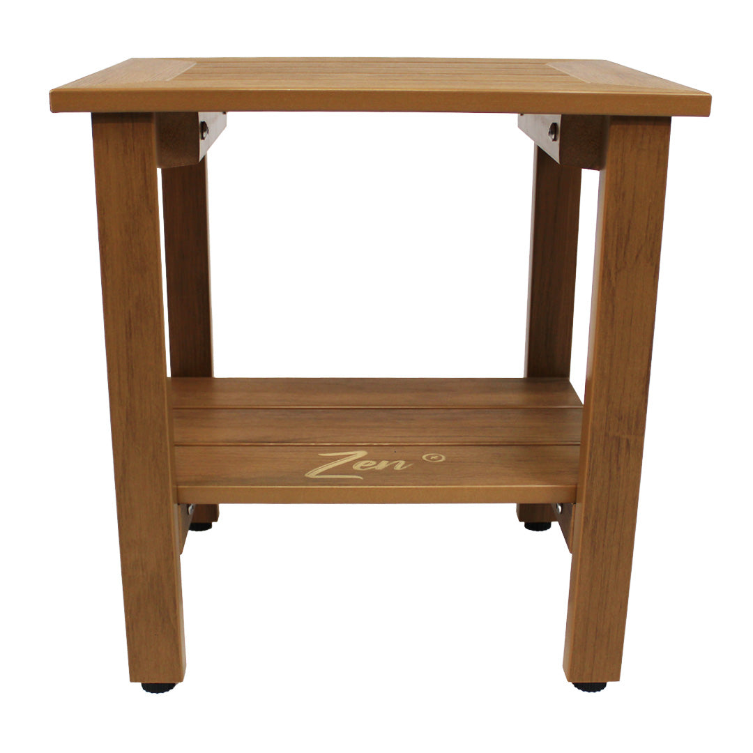 Zen® Brown Faux Wood Shower Bench
