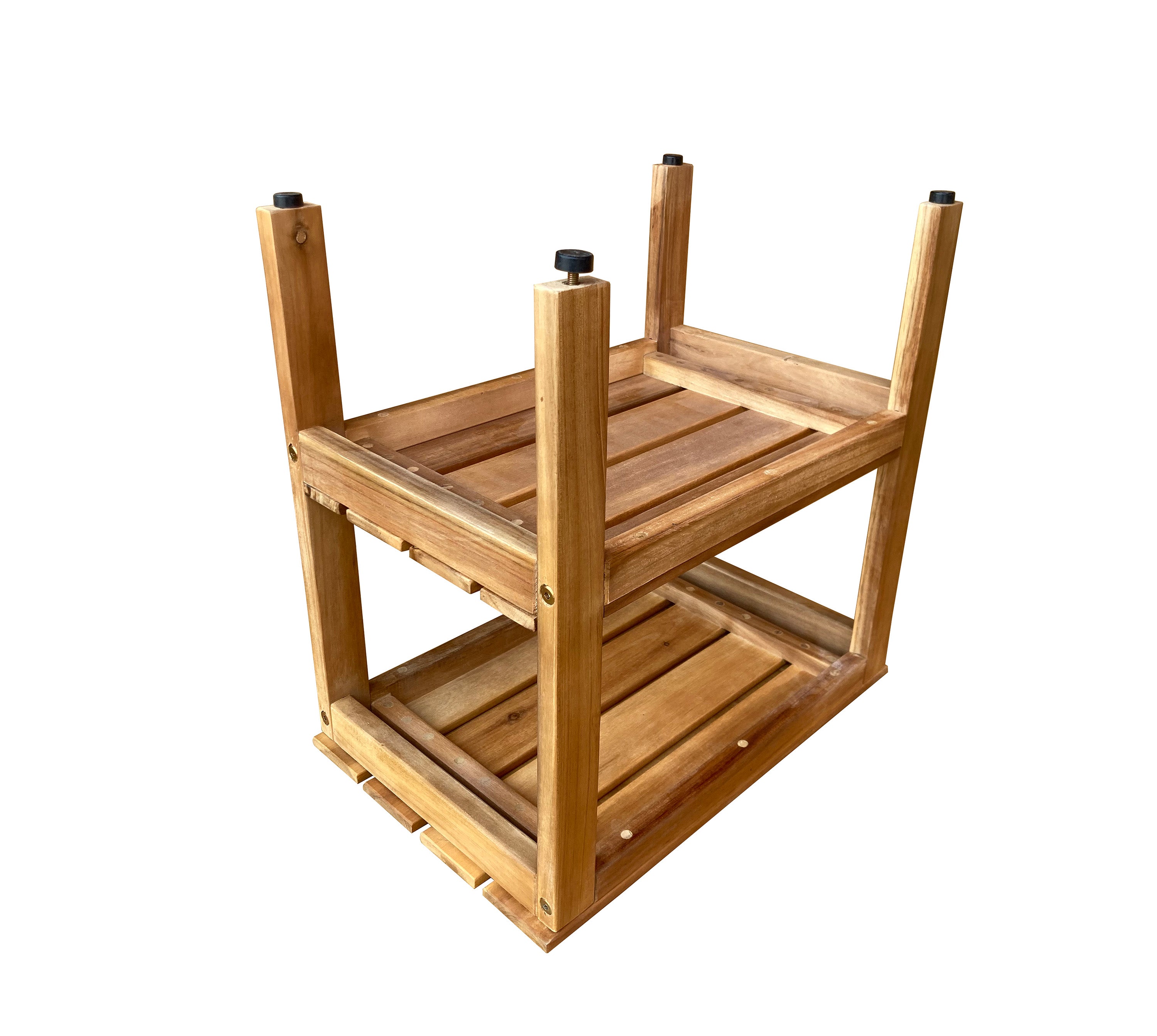 Zen® Acacia 18" Length Shower Bench with Shelf