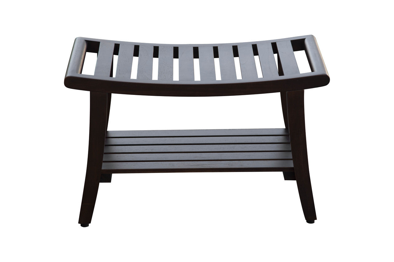Teak Bench 30 Arms LiftAide DecoTeak and Shower Shelf inch With Harmony™