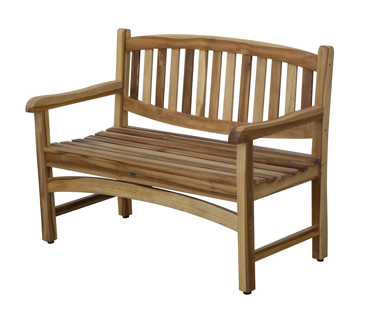 EcoDecors® Kent Garden 51" Teak Wood Outdoor Bench in EarthyTeak Finish