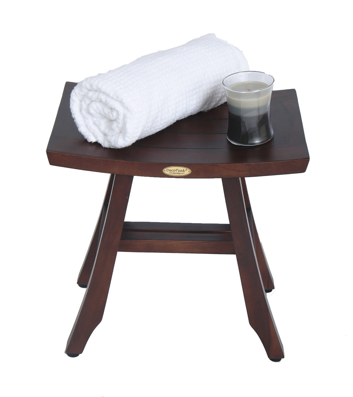 DecoTeak® Satori® 18" Teak Wood Shower Bench in Woodland Brown Finish