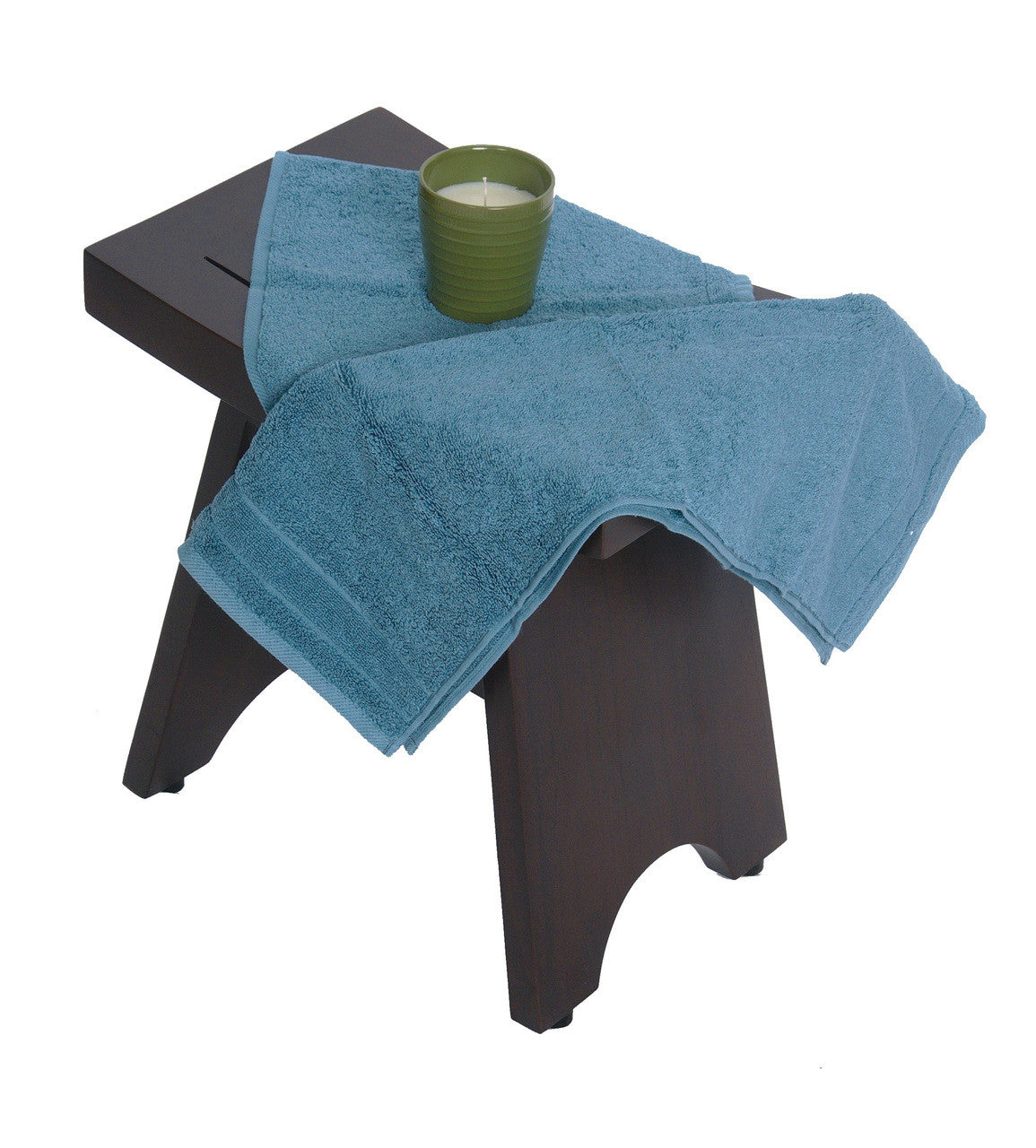 DecoTeak® Serenity® 18" Teak Wood Shower Bench in Woodland Brown Finish