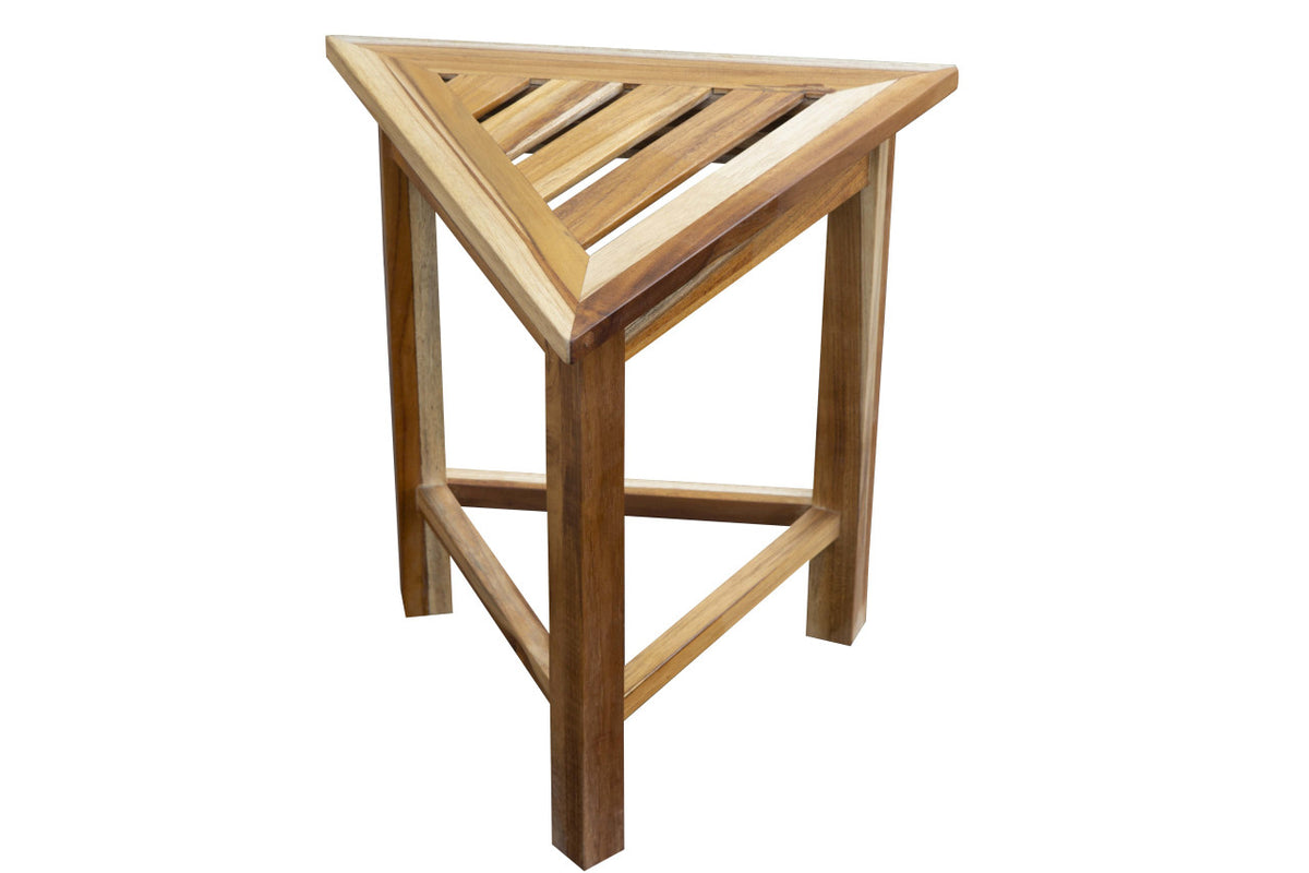 EcoDecors® FlexiTriangle® Teak Wood Triangular Modular Bench in Earthy